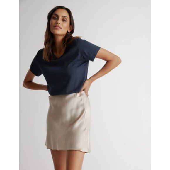 Quince Cream Mini Skirt - Picture 1 of 7